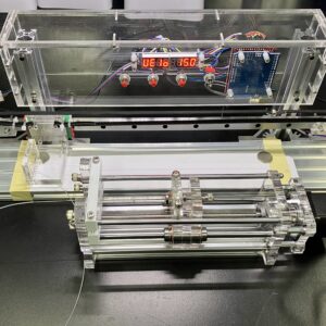 Liquid dispenser for the precise printing of stripes made of protein solution onto nitrocellulose membrane.